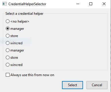 Windows Credential Helper Selector